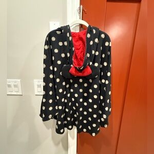 Women’s‎ Disney Parks Black and Red Zip-Up poncho.